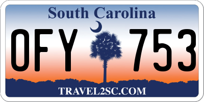 SC license plate OFY753