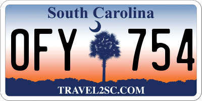 SC license plate OFY754
