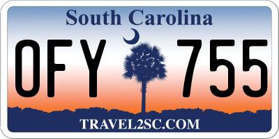 SC license plate OFY755
