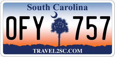 SC license plate OFY757