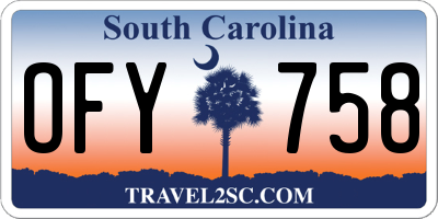 SC license plate OFY758