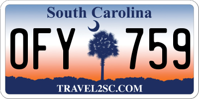 SC license plate OFY759