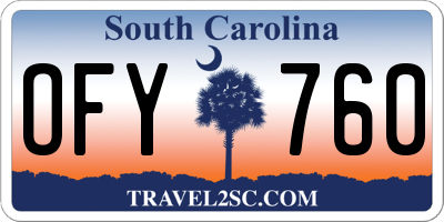 SC license plate OFY760