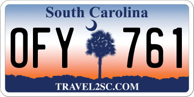 SC license plate OFY761