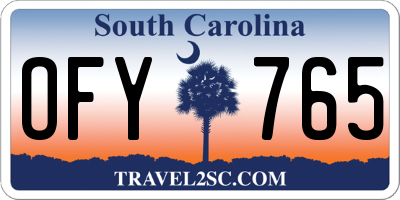 SC license plate OFY765