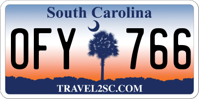 SC license plate OFY766