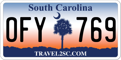 SC license plate OFY769