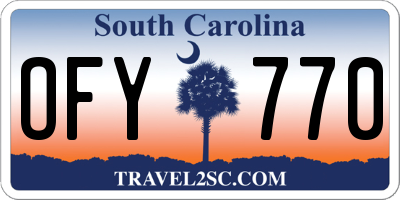 SC license plate OFY770