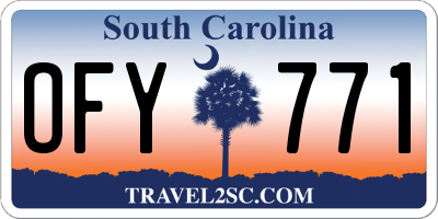 SC license plate OFY771
