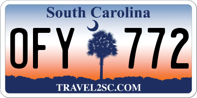SC license plate OFY772