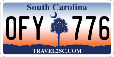 SC license plate OFY776