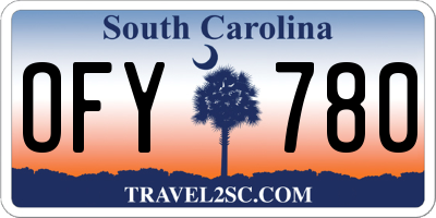 SC license plate OFY780
