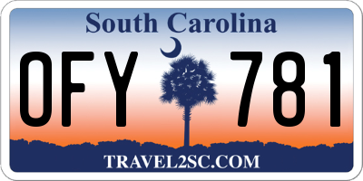 SC license plate OFY781