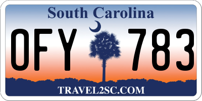SC license plate OFY783