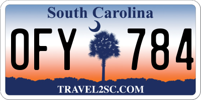 SC license plate OFY784