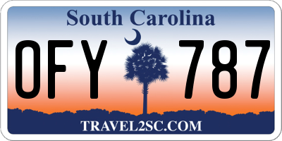 SC license plate OFY787