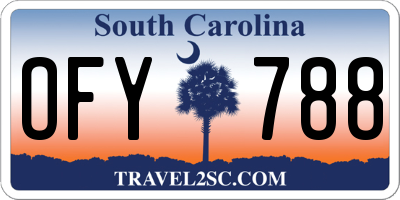 SC license plate OFY788