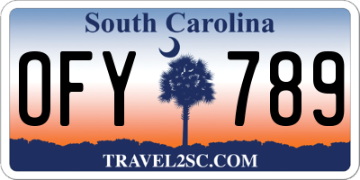 SC license plate OFY789