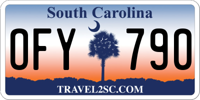 SC license plate OFY790