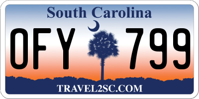 SC license plate OFY799