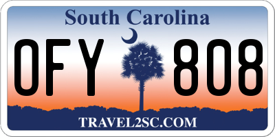 SC license plate OFY808