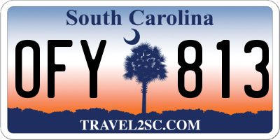SC license plate OFY813