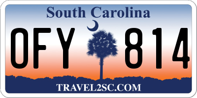 SC license plate OFY814