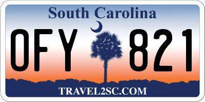 SC license plate OFY821