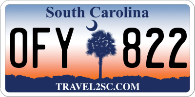 SC license plate OFY822