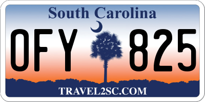 SC license plate OFY825