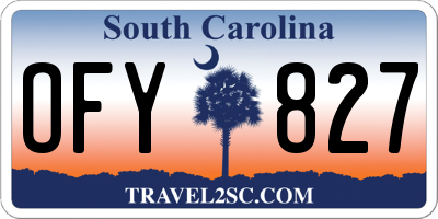 SC license plate OFY827