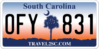 SC license plate OFY831