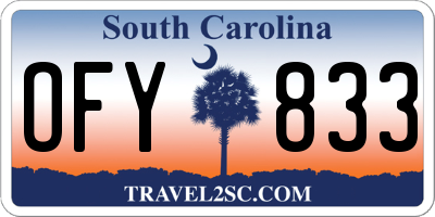 SC license plate OFY833