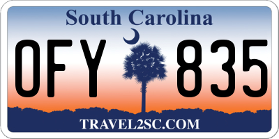 SC license plate OFY835
