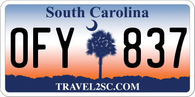 SC license plate OFY837