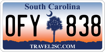 SC license plate OFY838