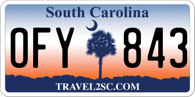 SC license plate OFY843