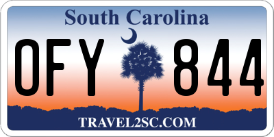 SC license plate OFY844