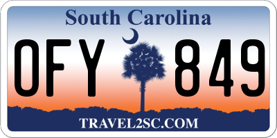 SC license plate OFY849