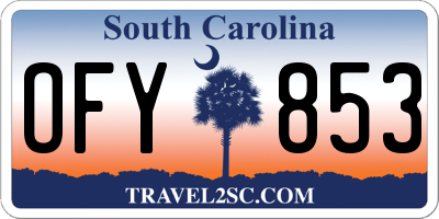 SC license plate OFY853