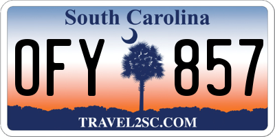 SC license plate OFY857