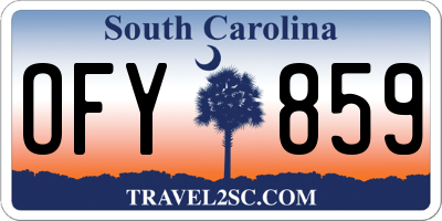 SC license plate OFY859