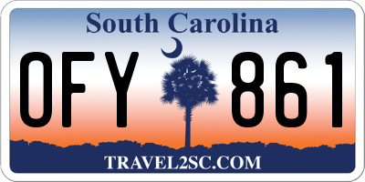 SC license plate OFY861