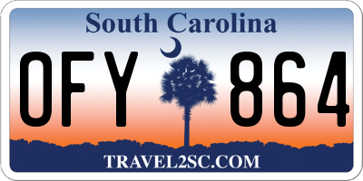 SC license plate OFY864