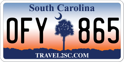 SC license plate OFY865