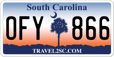 SC license plate OFY866