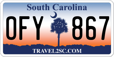 SC license plate OFY867