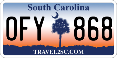 SC license plate OFY868