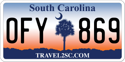 SC license plate OFY869