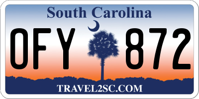 SC license plate OFY872